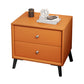 Tablette de chevet de lit en cuir classique armoire de chevet glamour avec tiroirs