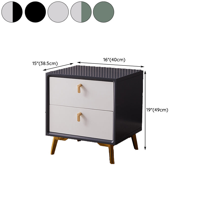 Tablette de chevet de lit en bois massif avec tiroirs modernes avec tiroirs