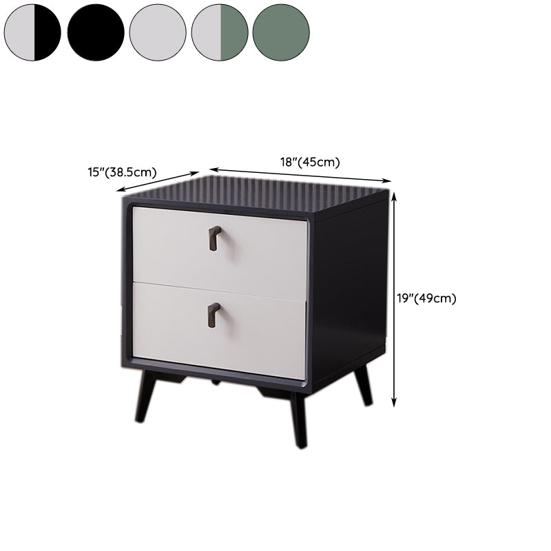 Tablette de chevet de lit en bois massif avec tiroirs modernes avec tiroirs