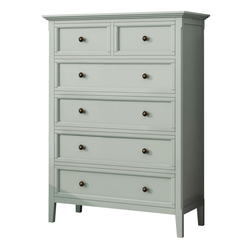 Cofre de almacenamiento de madera escandinava verde con cajones de cierre suave para el hogar