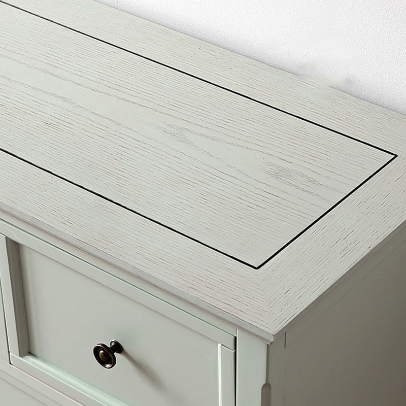 Cofre de almacenamiento de madera escandinava verde con cajones de cierre suave para el hogar