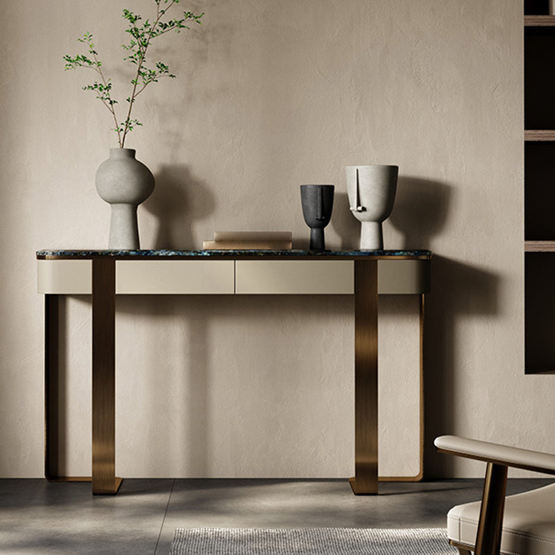 ホール用のステンレススチールブラケットを備えたモダンコンソールアクセントテーブル