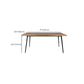Contemporary Style Wood Office Desk Irregular Task Desk with 4 Legs for Home