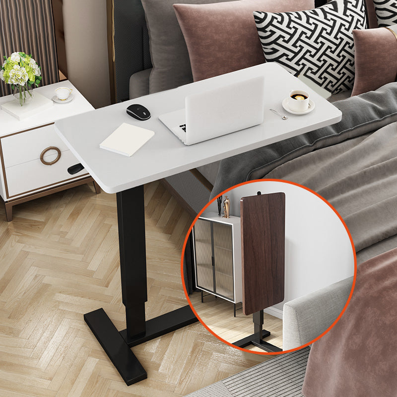 Adjustable Height Bedroom Writing Desk Pedestal Base Office Desk 31"L x 16"W x 36"H Black White Clearhalo 'furn' 'furn_office_desk' 'Furniture' 'Office Desks' 'Office Furniture' 'office_desk' 7735827