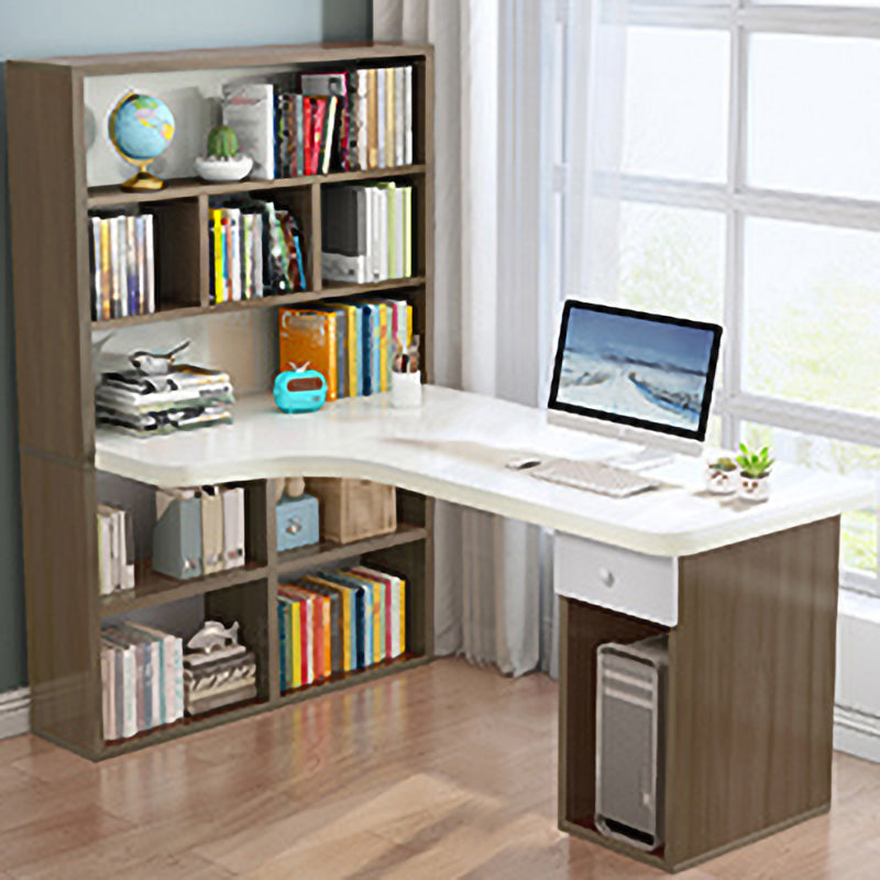 Irregular Shaped Office Laptop Table Wood Writing Desk for Home Black Clearhalo 'furn' 'furn_office_desk' 'Furniture' 'Office Desks' 'Office Furniture' 'office_desk' 7735844