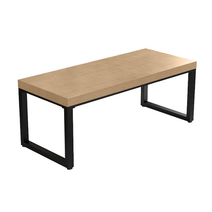 コンテンポラリースタイルの木製オフィスデスクブラウンの長方形の形状タスクデスク