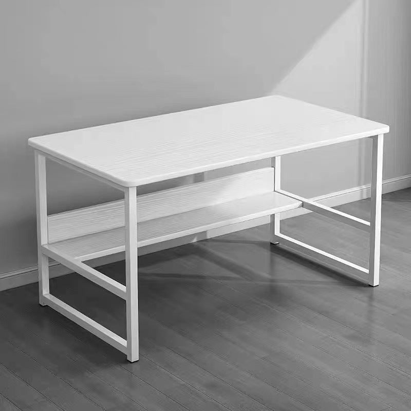 Industrial Rectangular Desk Engineered Wood Writing Desk with Metal Legs Clearhalo 'furn' 'furn_office_desk' 'Furniture' 'Office Desks' 'Office Furniture' 'office_desk' 7735963