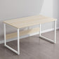 Industrial Rectangular Desk Engineered Wood Writing Desk with Metal Legs Natural No Shelf Clearhalo 'furn' 'furn_office_desk' 'Furniture' 'Office Desks' 'Office Furniture' 'office_desk' 7735969