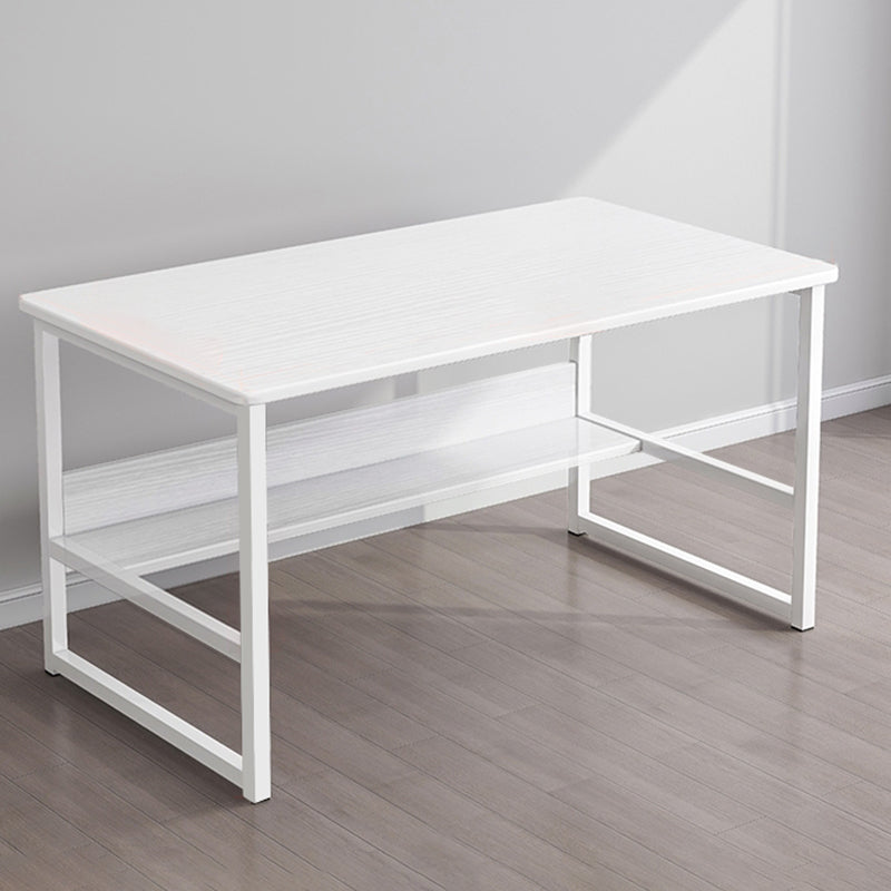 Industrial Rectangular Desk Engineered Wood Writing Desk with Metal Legs Clearhalo 'furn' 'furn_office_desk' 'Furniture' 'Office Desks' 'Office Furniture' 'office_desk' 7735973