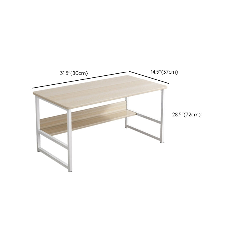Industrial Rectangular Desk Engineered Wood Writing Desk with Metal Legs Clearhalo 'furn' 'furn_office_desk' 'Furniture' 'Office Desks' 'Office Furniture' 'office_desk' 7735982