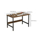 Industrial Rectangular Desk Engineered Wood Writing Desk with Metal Legs Clearhalo 'furn' 'furn_office_desk' 'Furniture' 'Office Desks' 'Office Furniture' 'office_desk' 7735986
