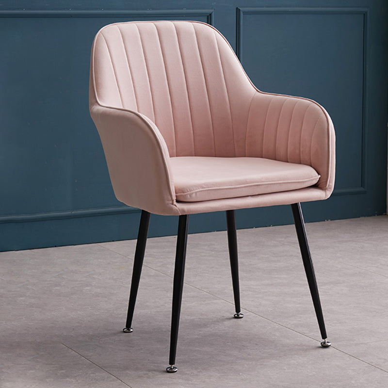 Armless Desk Chair No Distressing Ergonomic Modern Office Chair Pink 1 Piece Black Clearhalo 'furn' 'furn_office_chair' 'Furniture' 'Office Chairs' 'Office Furniture' 'office_chair' 7736473