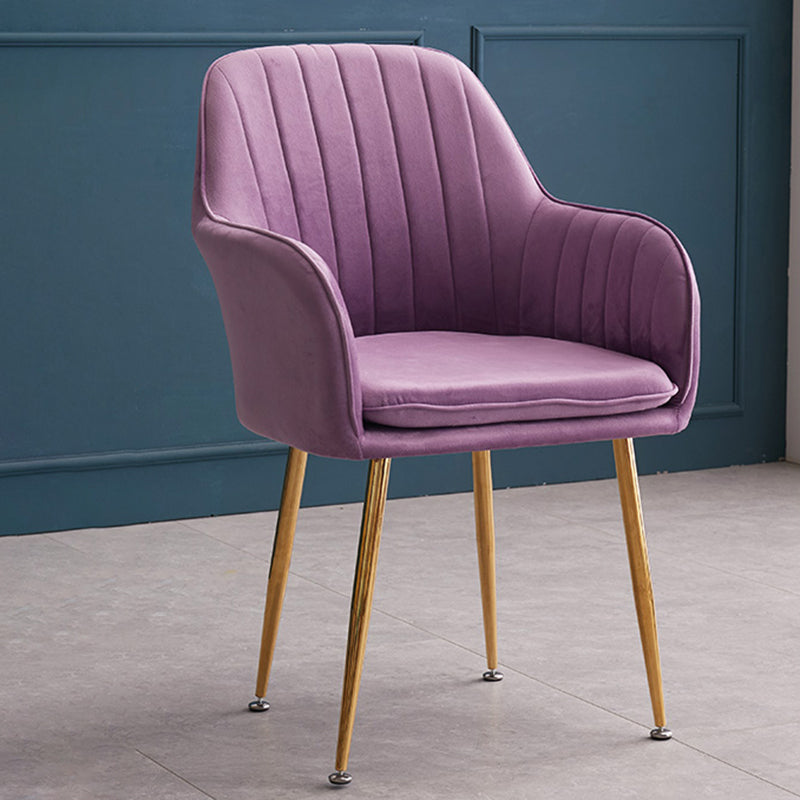 Armless Desk Chair No Distressing Ergonomic Modern Office Chair Purple 1 Piece Gold Clearhalo 'furn' 'furn_office_chair' 'Furniture' 'Office Chairs' 'Office Furniture' 'office_chair' 7736476
