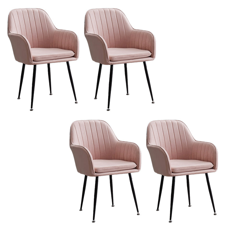 Armless Desk Chair No Distressing Ergonomic Modern Office Chair Pink 4 Piece Set Black Clearhalo 'furn' 'furn_office_chair' 'Furniture' 'Office Chairs' 'Office Furniture' 'office_chair' 7736477