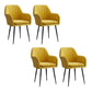 Armless Desk Chair No Distressing Ergonomic Modern Office Chair Yellow 4 Piece Set Black Clearhalo 'furn' 'furn_office_chair' 'Furniture' 'Office Chairs' 'Office Furniture' 'office_chair' 7736487