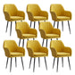 Armless Desk Chair No Distressing Ergonomic Modern Office Chair Yellow 8 Piece Set Black Clearhalo 'furn' 'furn_office_chair' 'Furniture' 'Office Chairs' 'Office Furniture' 'office_chair' 7736490
