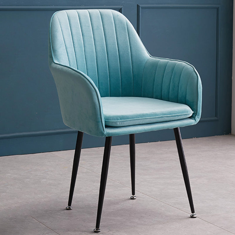 Armless Desk Chair No Distressing Ergonomic Modern Office Chair Blue 1 Piece Black Clearhalo 'furn' 'furn_office_chair' 'Furniture' 'Office Chairs' 'Office Furniture' 'office_chair' 7736491