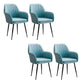Armless Desk Chair No Distressing Ergonomic Modern Office Chair Blue 4 Piece Set Black Clearhalo 'furn' 'furn_office_chair' 'Furniture' 'Office Chairs' 'Office Furniture' 'office_chair' 7736493