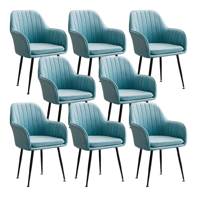 Armless Desk Chair No Distressing Ergonomic Modern Office Chair Blue 8 Piece Set Black Clearhalo 'furn' 'furn_office_chair' 'Furniture' 'Office Chairs' 'Office Furniture' 'office_chair' 7736495