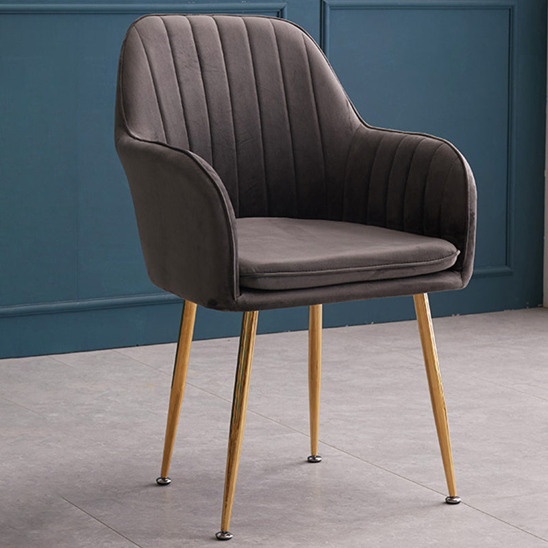 Armless Desk Chair No Distressing Ergonomic Modern Office Chair Dark Gray 1 Piece Gold Clearhalo 'furn' 'furn_office_chair' 'Furniture' 'Office Chairs' 'Office Furniture' 'office_chair' 7736496