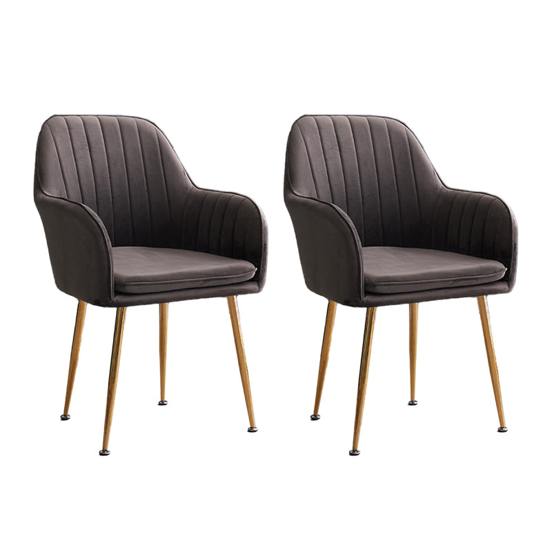 Armless Desk Chair No Distressing Ergonomic Modern Office Chair Dark Gray 2 Piece Set Gold Clearhalo 'furn' 'furn_office_chair' 'Furniture' 'Office Chairs' 'Office Furniture' 'office_chair' 7736497