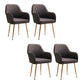 Armless Desk Chair No Distressing Ergonomic Modern Office Chair Dark Gray 4 Piece Set Gold Clearhalo 'furn' 'furn_office_chair' 'Furniture' 'Office Chairs' 'Office Furniture' 'office_chair' 7736498