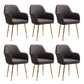 Armless Desk Chair No Distressing Ergonomic Modern Office Chair Dark Gray 6 Piece Set Gold Clearhalo 'furn' 'furn_office_chair' 'Furniture' 'Office Chairs' 'Office Furniture' 'office_chair' 7736499