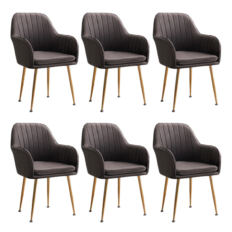 Armless Desk Chair No Distressing Ergonomic Modern Office Chair Dark Gray 6 Piece Set Gold Clearhalo 'furn' 'furn_office_chair' 'Furniture' 'Office Chairs' 'Office Furniture' 'office_chair' 7736499