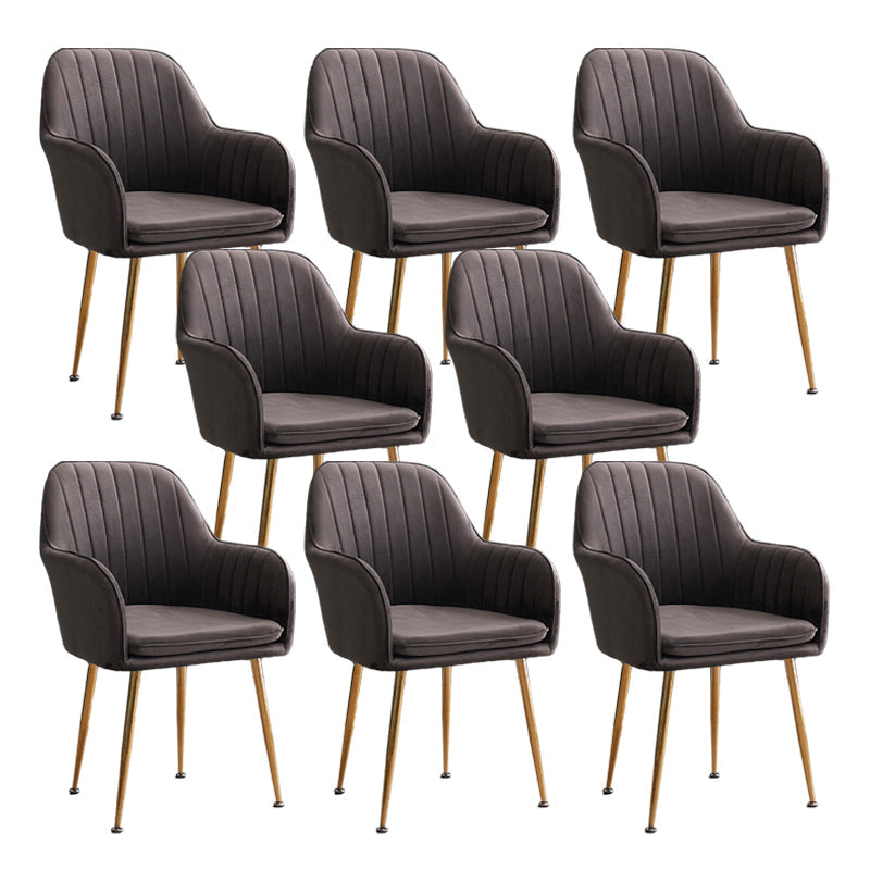 Armless Desk Chair No Distressing Ergonomic Modern Office Chair Dark Gray 8 Piece Set Gold Clearhalo 'furn' 'furn_office_chair' 'Furniture' 'Office Chairs' 'Office Furniture' 'office_chair' 7736500