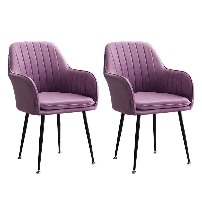 Armless Desk Chair No Distressing Ergonomic Modern Office Chair Purple 2 Piece Set Black Clearhalo 'furn' 'furn_office_chair' 'Furniture' 'Office Chairs' 'Office Furniture' 'office_chair' 7736502