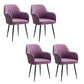 Armless Desk Chair No Distressing Ergonomic Modern Office Chair Purple 4 Piece Set Black Clearhalo 'furn' 'furn_office_chair' 'Furniture' 'Office Chairs' 'Office Furniture' 'office_chair' 7736503