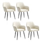 Armless Desk Chair No Distressing Ergonomic Modern Office Chair Off-White 4 Piece Set Black Clearhalo 'furn' 'furn_office_chair' 'Furniture' 'Office Chairs' 'Office Furniture' 'office_chair' 7736508