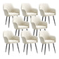 Armless Desk Chair No Distressing Ergonomic Modern Office Chair Off-White 8 Piece Set Black Clearhalo 'furn' 'furn_office_chair' 'Furniture' 'Office Chairs' 'Office Furniture' 'office_chair' 7736510