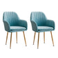 Armless Desk Chair No Distressing Ergonomic Modern Office Chair Blue 2 Piece Set Gold Clearhalo 'furn' 'furn_office_chair' 'Furniture' 'Office Chairs' 'Office Furniture' 'office_chair' 7736512