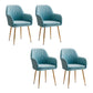 Armless Desk Chair No Distressing Ergonomic Modern Office Chair Blue 4 Piece Set Gold Clearhalo 'furn' 'furn_office_chair' 'Furniture' 'Office Chairs' 'Office Furniture' 'office_chair' 7736513