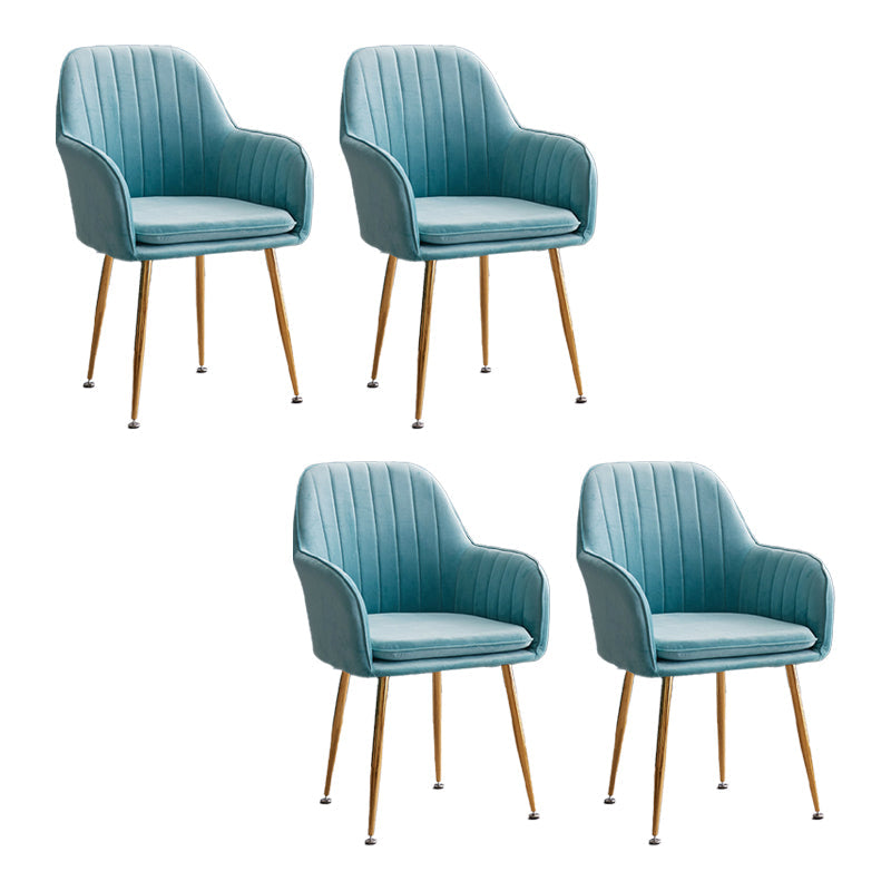 Armless Desk Chair No Distressing Ergonomic Modern Office Chair Blue 4 Piece Set Gold Clearhalo 'furn' 'furn_office_chair' 'Furniture' 'Office Chairs' 'Office Furniture' 'office_chair' 7736513