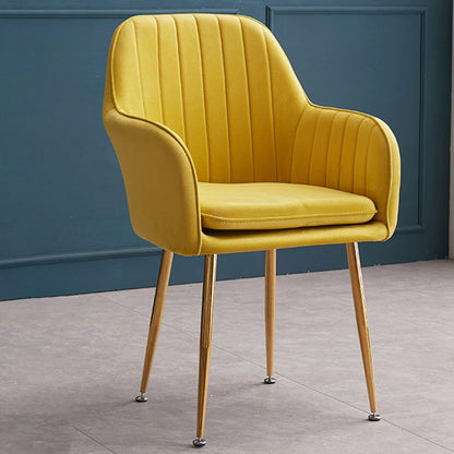 Armless Desk Chair No Distressing Ergonomic Modern Office Chair Yellow 1 Piece Gold Clearhalo 'furn' 'furn_office_chair' 'Furniture' 'Office Chairs' 'Office Furniture' 'office_chair' 7736516