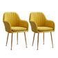 Armless Desk Chair No Distressing Ergonomic Modern Office Chair Yellow 2 Piece Set Gold Clearhalo 'furn' 'furn_office_chair' 'Furniture' 'Office Chairs' 'Office Furniture' 'office_chair' 7736517