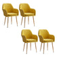 Armless Desk Chair No Distressing Ergonomic Modern Office Chair Yellow 4 Piece Set Gold Clearhalo 'furn' 'furn_office_chair' 'Furniture' 'Office Chairs' 'Office Furniture' 'office_chair' 7736518