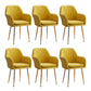 Armless Desk Chair No Distressing Ergonomic Modern Office Chair Yellow 6 Piece Set Gold Clearhalo 'furn' 'furn_office_chair' 'Furniture' 'Office Chairs' 'Office Furniture' 'office_chair' 7736519