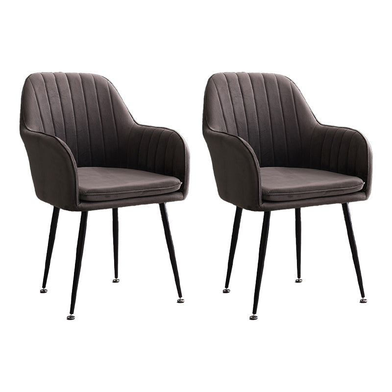 Armless Desk Chair No Distressing Ergonomic Modern Office Chair Dark Gray 2 Piece Set Black Clearhalo 'furn' 'furn_office_chair' 'Furniture' 'Office Chairs' 'Office Furniture' 'office_chair' 7736522