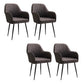 Armless Desk Chair No Distressing Ergonomic Modern Office Chair Dark Gray 4 Piece Set Black Clearhalo 'furn' 'furn_office_chair' 'Furniture' 'Office Chairs' 'Office Furniture' 'office_chair' 7736523