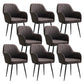 Armless Desk Chair No Distressing Ergonomic Modern Office Chair Dark Gray 8 Piece Set Black Clearhalo 'furn' 'furn_office_chair' 'Furniture' 'Office Chairs' 'Office Furniture' 'office_chair' 7736525