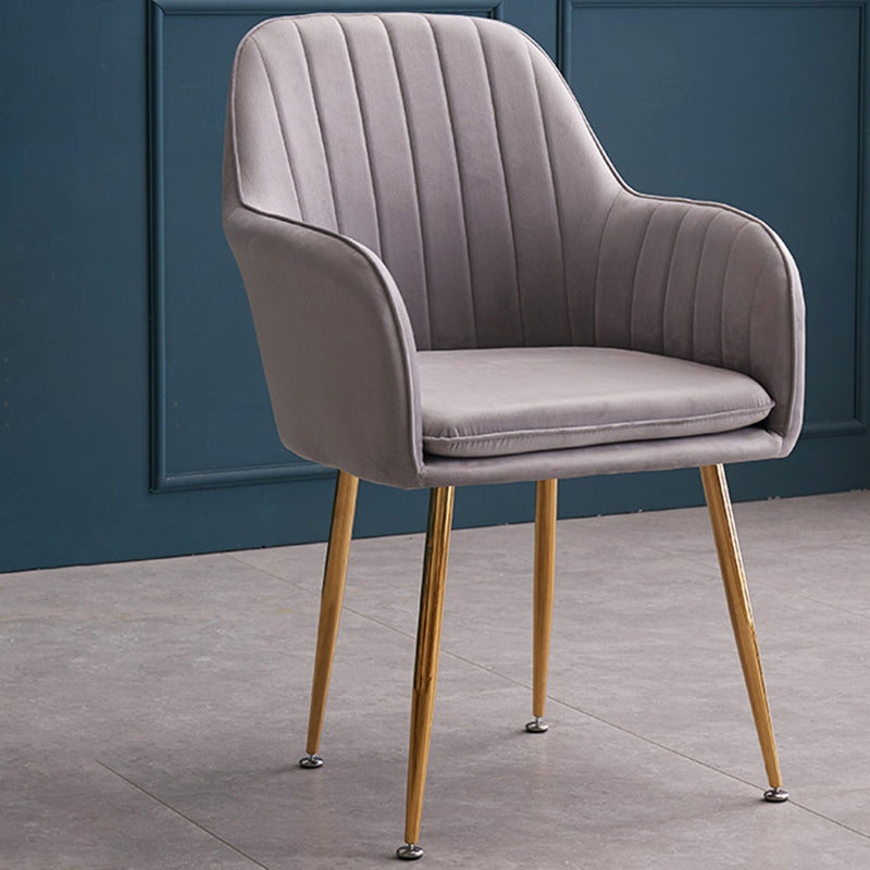 Armless Desk Chair No Distressing Ergonomic Modern Office Chair Light Gray 1 Piece Gold Clearhalo 'furn' 'furn_office_chair' 'Furniture' 'Office Chairs' 'Office Furniture' 'office_chair' 7736526