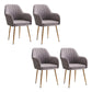 Armless Desk Chair No Distressing Ergonomic Modern Office Chair Light Gray 4 Piece Set Gold Clearhalo 'furn' 'furn_office_chair' 'Furniture' 'Office Chairs' 'Office Furniture' 'office_chair' 7736528