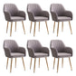 Armless Desk Chair No Distressing Ergonomic Modern Office Chair Light Gray 6 Piece Set Gold Clearhalo 'furn' 'furn_office_chair' 'Furniture' 'Office Chairs' 'Office Furniture' 'office_chair' 7736529