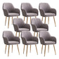 Armless Desk Chair No Distressing Ergonomic Modern Office Chair Light Gray 8 Piece Set Gold Clearhalo 'furn' 'furn_office_chair' 'Furniture' 'Office Chairs' 'Office Furniture' 'office_chair' 7736530