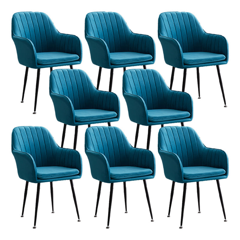 Armless Desk Chair No Distressing Ergonomic Modern Office Chair Dark Blue 8 Piece Set Black Clearhalo 'furn' 'furn_office_chair' 'Furniture' 'Office Chairs' 'Office Furniture' 'office_chair' 7736535