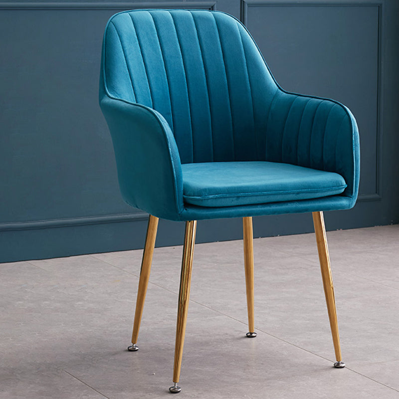 Armless Desk Chair No Distressing Ergonomic Modern Office Chair Dark Blue 1 Piece Gold Clearhalo 'furn' 'furn_office_chair' 'Furniture' 'Office Chairs' 'Office Furniture' 'office_chair' 7736536