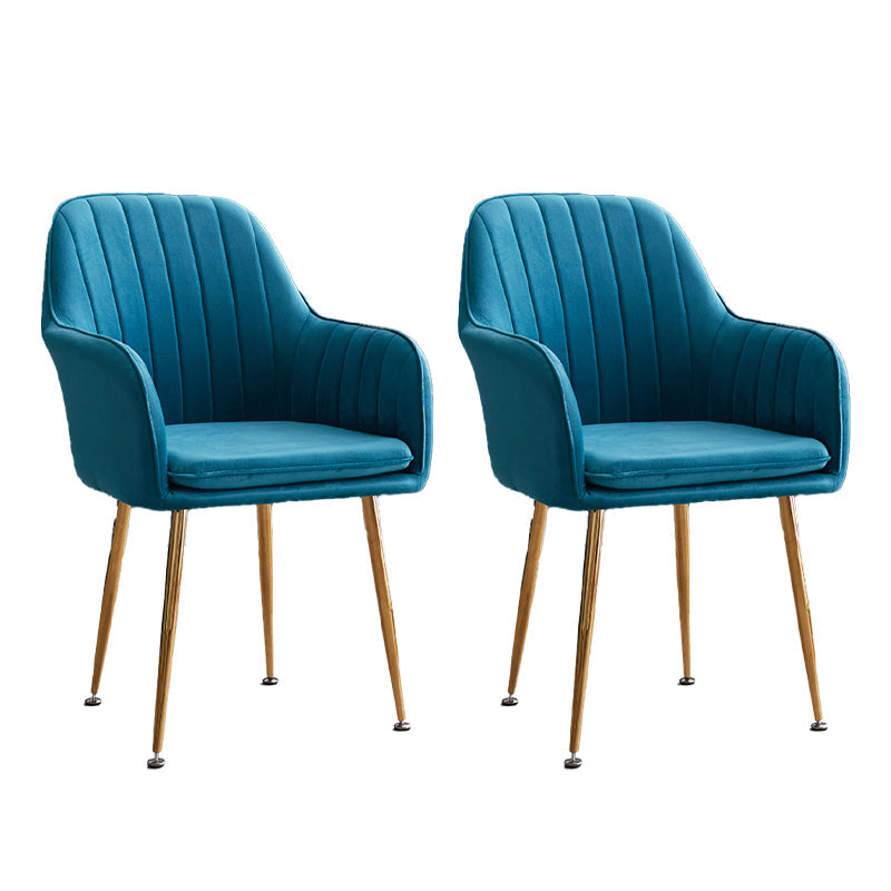 Armless Desk Chair No Distressing Ergonomic Modern Office Chair Dark Blue 2 Piece Set Gold Clearhalo 'furn' 'furn_office_chair' 'Furniture' 'Office Chairs' 'Office Furniture' 'office_chair' 7736537